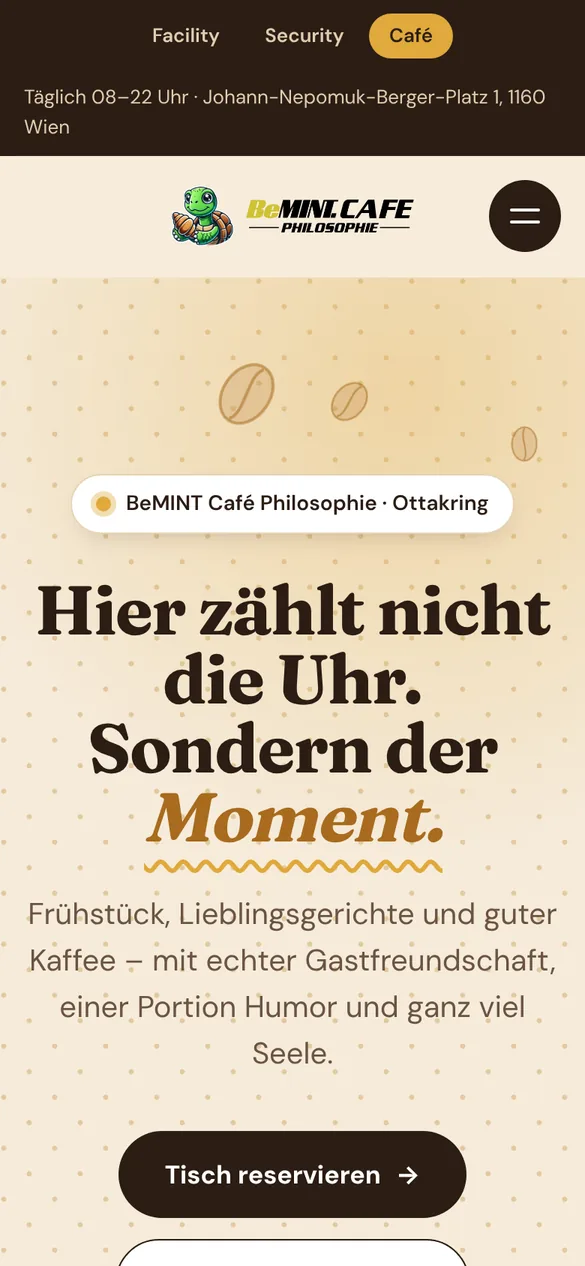 BeMINT Café on mobile
