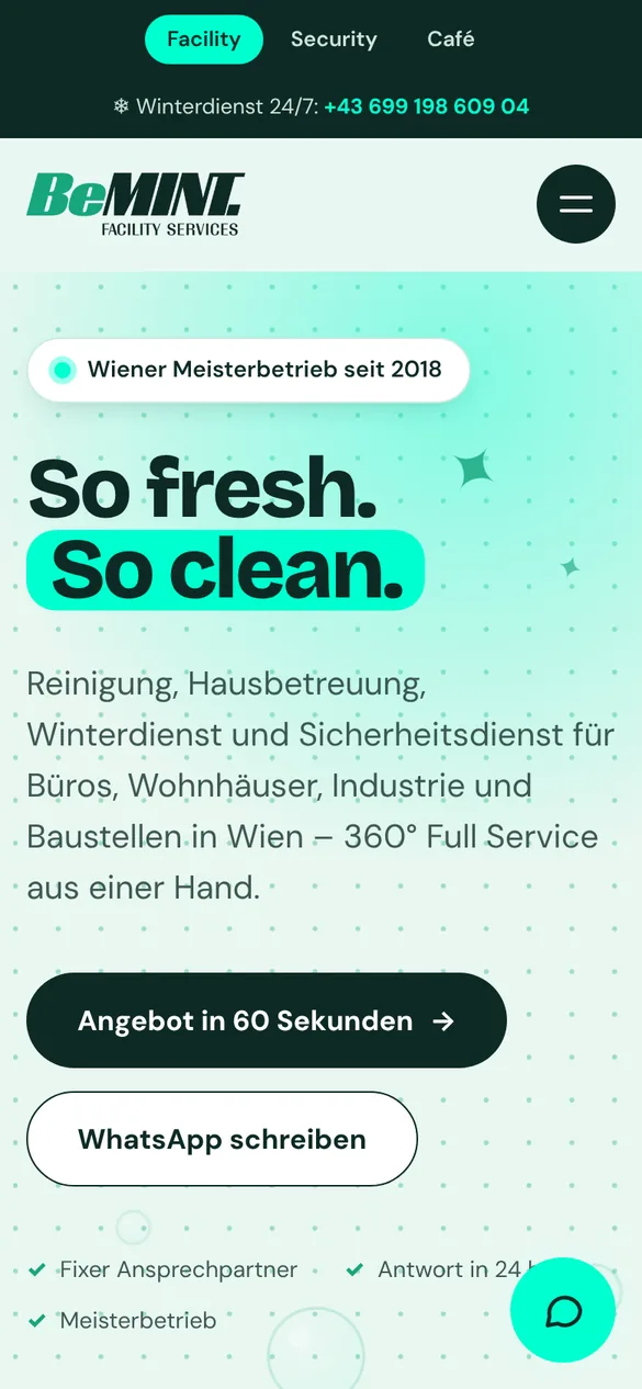 BeMINT Facility on mobile